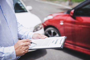 car insurance man near accident